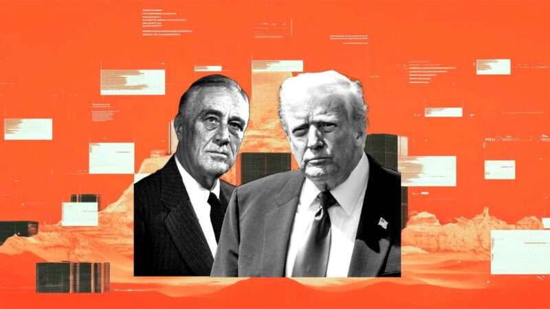 Franklin Roosevelt and Donald Trump | Illustration: Eddie Marshall | Michael Brochstein | Media Drum World | ZUMAPRESS | Newscom | Midjourney