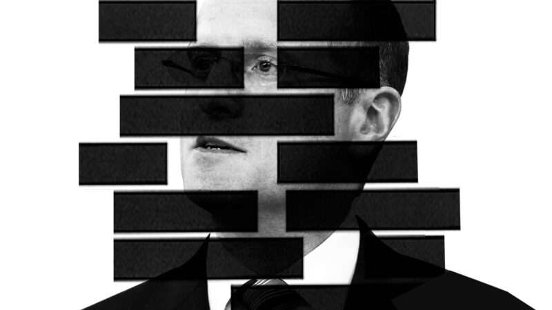 A photo of Brendan Carr with black redaction bars on his face | Illustration: Joanna Andreasson; Source image: Gage Skidmore