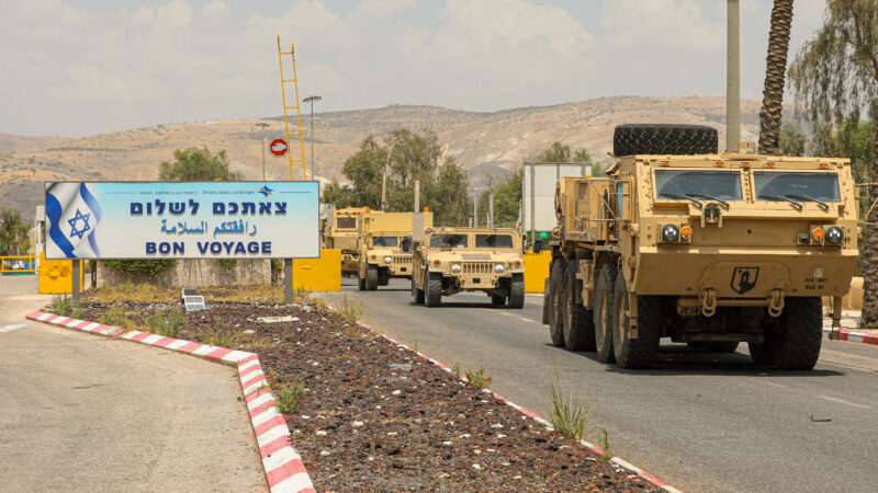 U.S. Army Soldiers conduct convoy operations during the Juniper Caracal exercise near Beit She'An, Israel, May 30, 2023. | U.S. Army National Guard photo by Sgt. Ryan Scribner