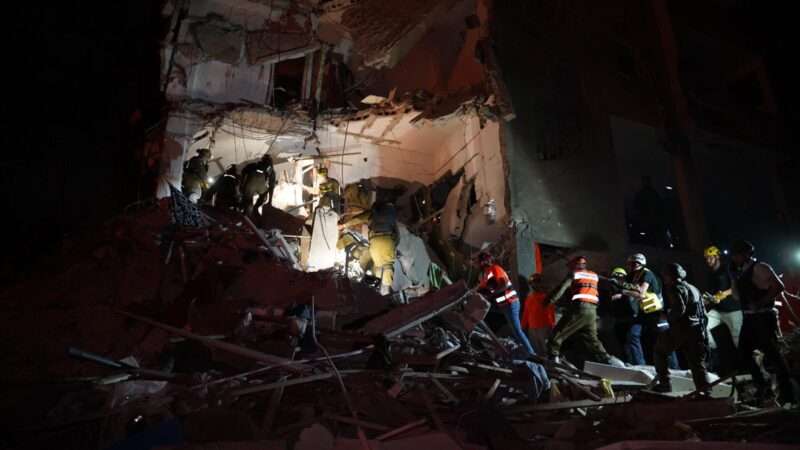 Building destructed by the direct hit of the Iranian missile in Rehovot, Israel, on June 14, 2025. | EyePress/Newscom