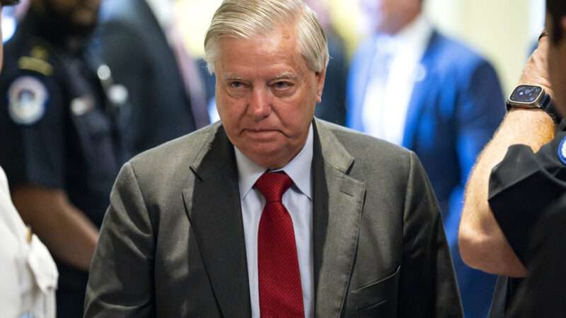 Sen. Lindsey Graham departs a Senate Republican luncheon at the U.S. Capitol in Washington, DC on March 5, 2025. | BONNIE CASH/UPI/Newscom