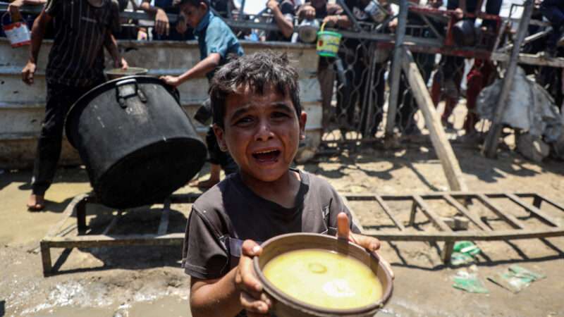 A starving child in Gaza | Rizek Abdeljawad / Xinhua News Agency/Newscom