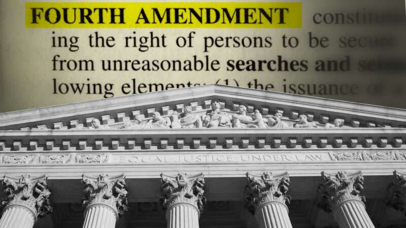 Text of the Fourth Amendment above the Supreme Court | Illustration: Eddie Marshall | Fr3ank33 | Richard Gunion | Dreamstime.com