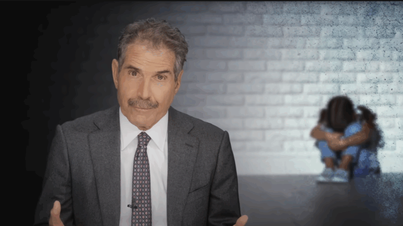 John Stossel stands in front of a depressed kid | Stossel TV