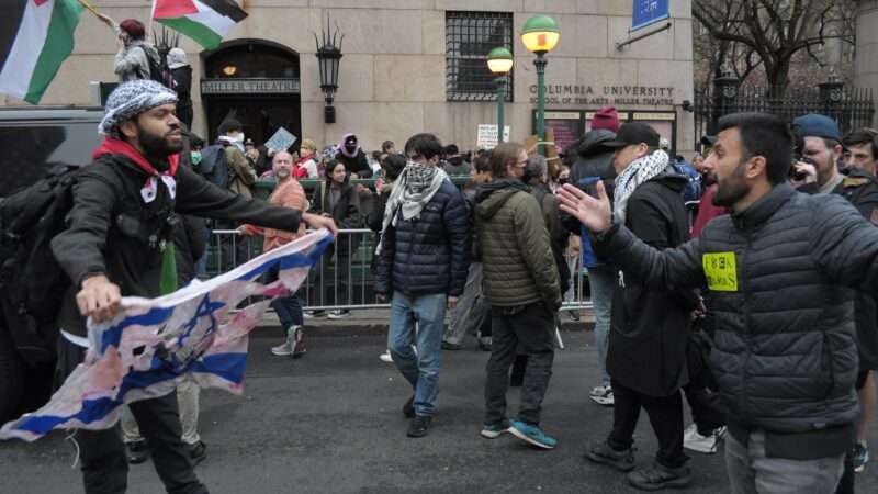 2 campus protesters clashing at Columbia University | Jimin Kim/ZUMAPRESS/Newscom