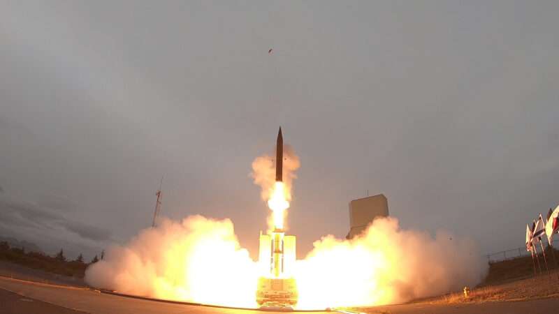 A test of the Arrow-3 missile on Kodiak Island, Alaska. 19 July 2019. | MDA / Polaris/Newscom