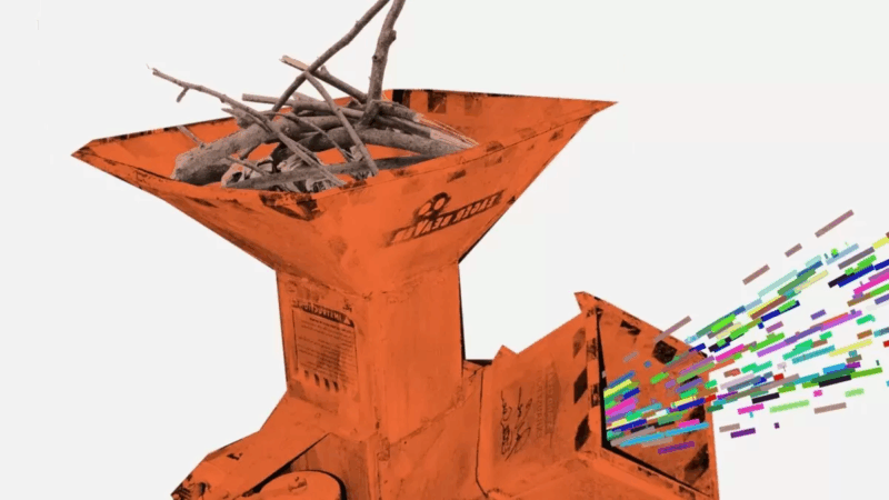 Orange woodchipper | Lex Villena; Fargo-Moorhead CVB, Alexis Bélec | Dreamstime.com