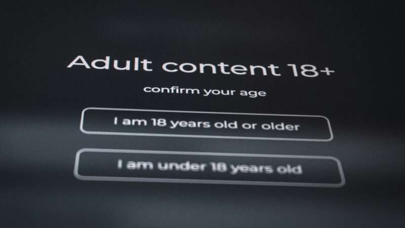 Adult verification notice | Photo by <a rel=