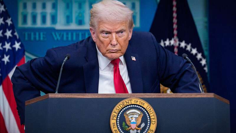 President Donald Trump in the White House briefing room | Aaron Schwartz - Pool via CNP/CNP / Polaris/Newscom