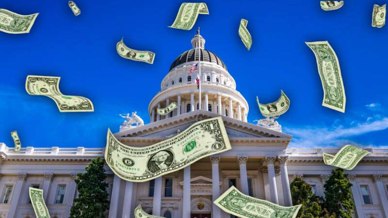 California State Capitol, with money falling around it | Illustration: Andreistanescu/Kerry Kay-smith/Dreamstime