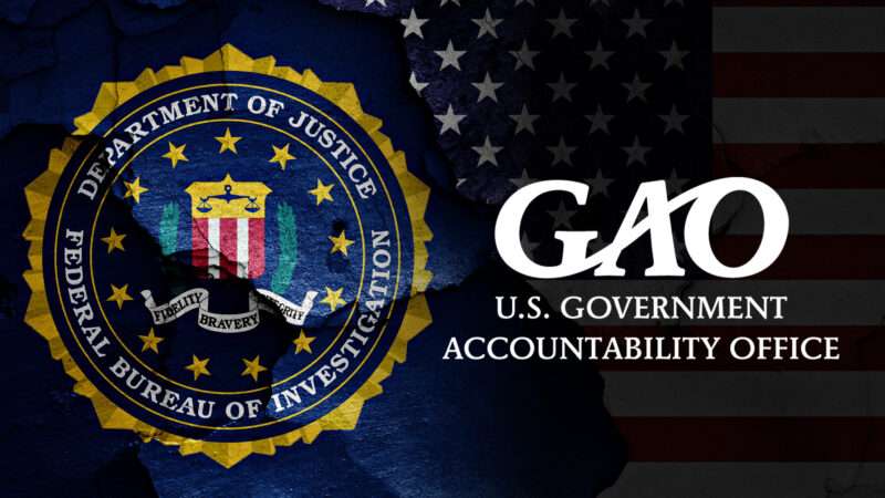 Logos of the Federal Bureau of Investigation (FBI) and Government Accountability Office (GAO) | Illustration: U.S. Government Accountability Office/Danielo *******/Dreamstime