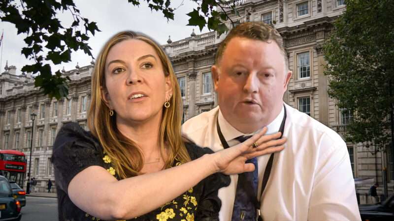 Antonia Romeo and Darren Tierney | Illustration: The Times/News Licensing/MEGA/Newscom/NEWSUK/Newscom/Miguel Discart/Wikimedia Commons