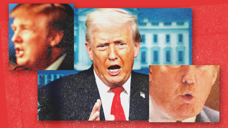 Three images of Trump layered across a red background | Allen Eyestone/Dan Herrick/Zuma Press/Michael Brochstein/Sipa USA/Newscom