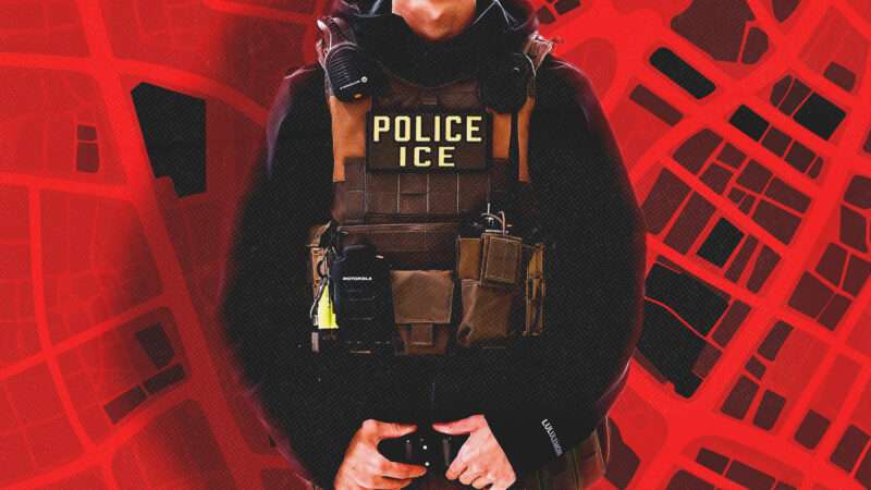 ICE agent | Credit: Anthony Behar/Sipa USA/Newscom/Midjourney