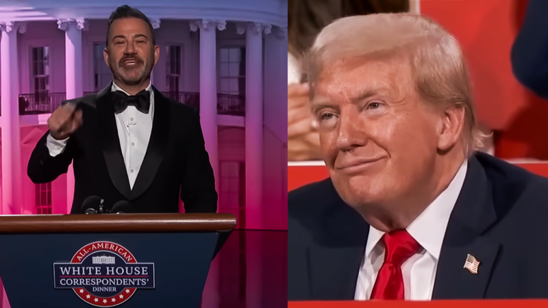 Jimmy Kimmel on the left, Donald Trump on the right | Jimmy Kimmel Live/Youtube