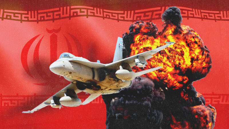 An American fighter jet, with an explosion and the Iranian flag in the background | Illustration: Somartin/Brett Critchley/Stangot/Dreamstime