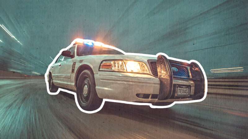 A speeding police car | Illustration: Midjourney/Brad Calkins/ Vnikitenko/Dreamstime