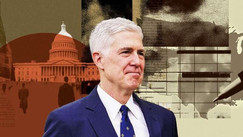 Gorsuch | Illustration: Lex Villena; Francis Chung - via CNP/Polaris/Newscom, Midjourney