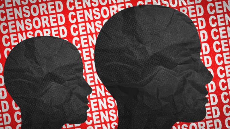 Silhouettes in profile against the background of the word "CENSORED." | Illustration: Leo Lintang/Dreamstime