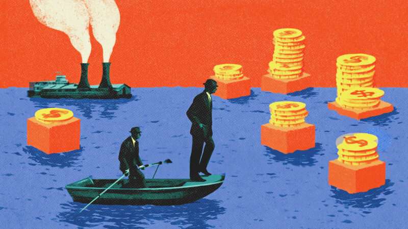 Figures on a boat looking at money | Illustration: Midjourney