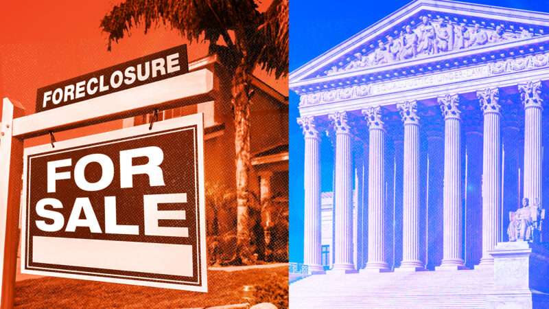 A home in foreclosure is pictured next to the Supreme Court | Adani Samat/Envato