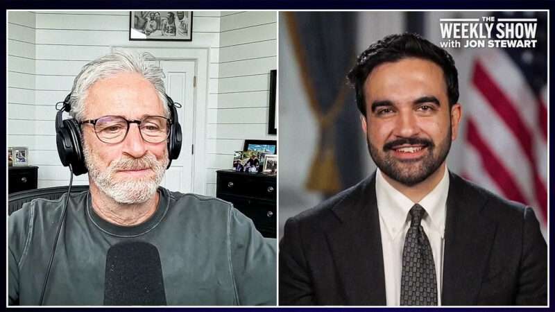 Zohran Mamdani and Jon Stewart | WeeklyShowPodcast/YouTube
