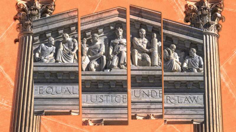A photo of the SCOTUS building, slightly broken up and fractured | Adani Samat/Volodymyr Tverdokhlib/Dreamstime