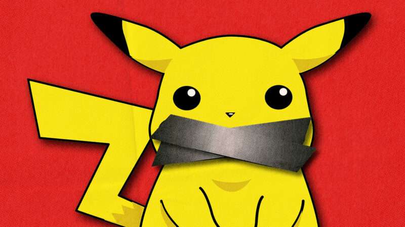 An illustration of Pikachu with his mouth taped over | Illustration: Giovanni Angello/Aksitaykut/Dreamstime/Midjourney.