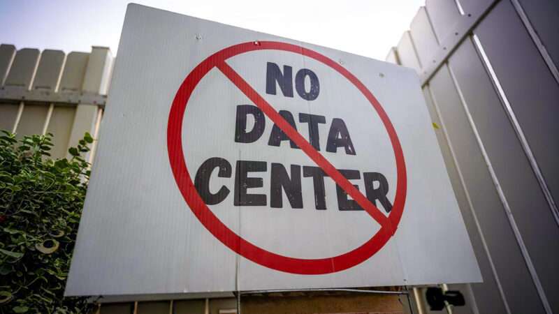 An anti-data center protest sign | Photo: Emily Curiel/TNS/Newscom