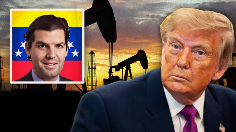 President Donald Trump with oil wells and Alejandro Betancourt in the upper left | Tebnad/Dreamstime/Al Drago/UPI/Newscom/Wiki Commons.