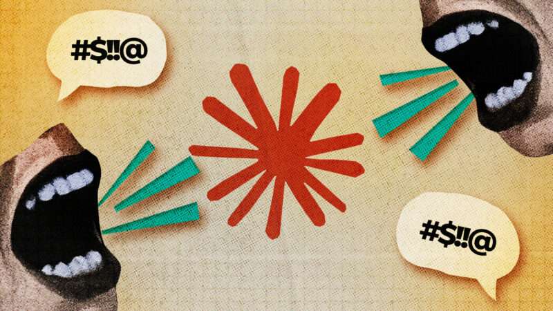 Two people yell at the Claude logo | Saipen Muangmoon/Dreamstime/Midjourney/Fatima Ruiz