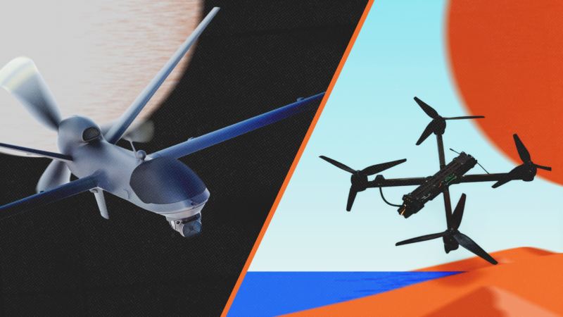 Two different drones on a split screen | Iulius Costache/Maxim Stukonozhenko/Dreamstime
