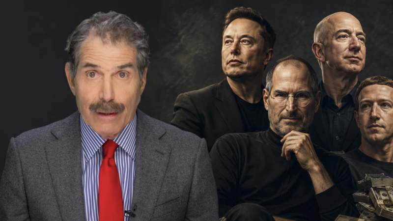 John Stossel next to Elon Musk, Steve Jobs, Jeff Bezos, and Mark Zuckerberg | Stossel TV