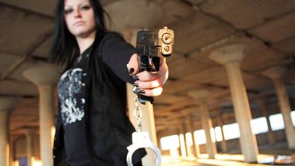 Large image on homepages | Girl with gun