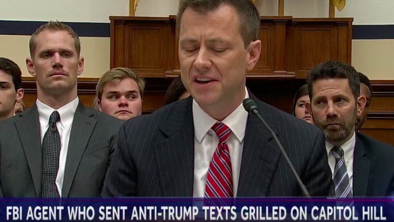 Large image on homepages | screenshot/Strzok hearing on NBC news