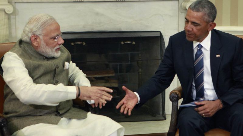 Modi-Obama | Dennis Brack/Newscom