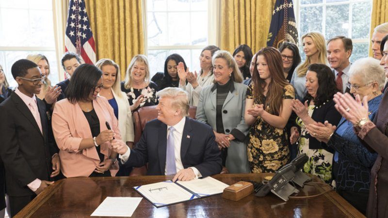 Trump signing FOSTA | April 2018