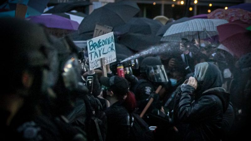 Police clash with protesters in Seattle