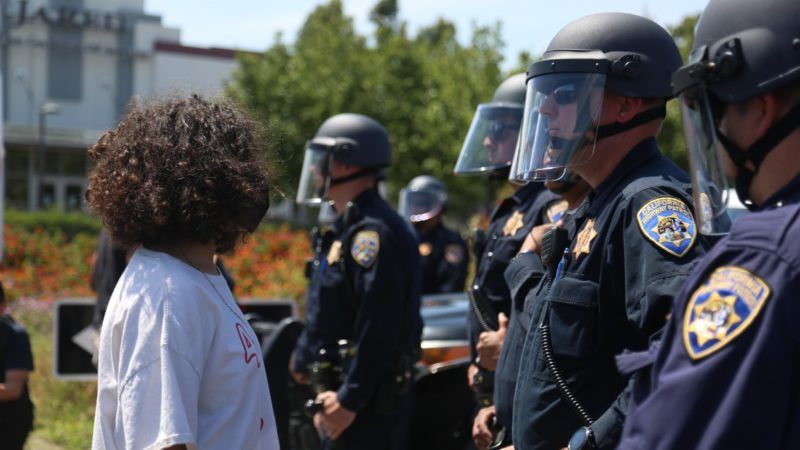 Police in riot gear