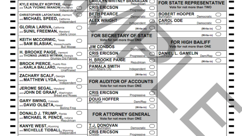 ballot | State of Vermont