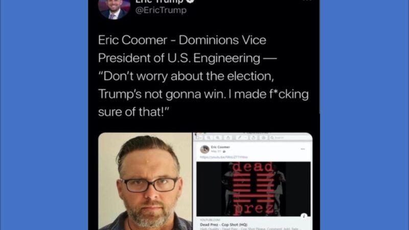 Eric-Trump-tweet-Eric-Coomer-boxed | Twitter