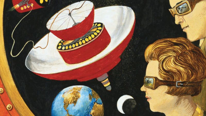 archives | Illustration: Painting of a couple in outer space by Anton Brzezinski; © Forrest J. Ackerman Collection/CORBIS