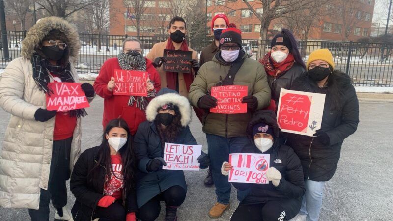 Chicago teachers protesting