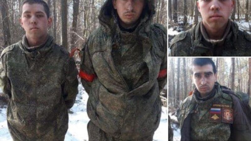 Captured Russian soldiers