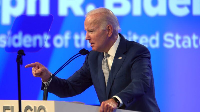 President Joe Biden speaks at an AFL-CIO event | Phil McAuliffe/Polaris/Newscom