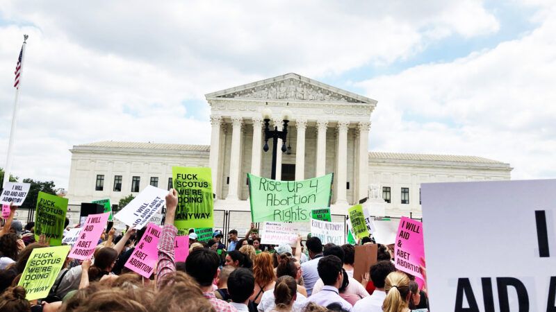 abortion demonstrators outside the Supreme Court | Christian Britschgi