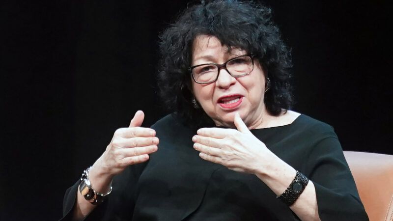 Sonia Sotomayor speaking onstage at an event