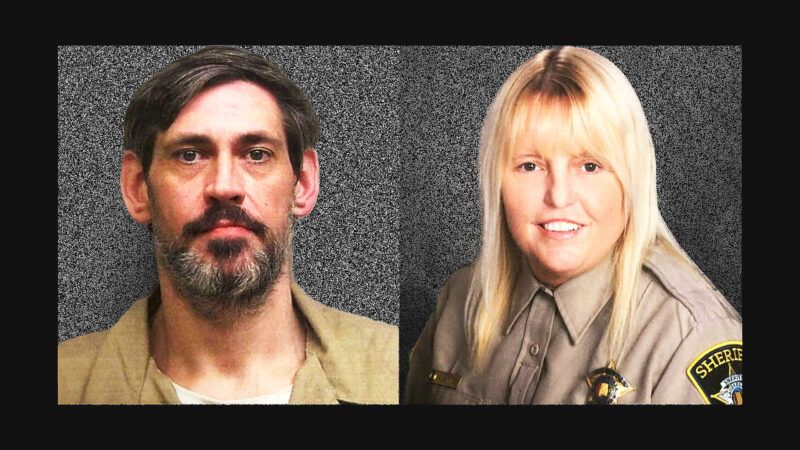 Casey White mugshot next to Vicky White correctional officer headshot