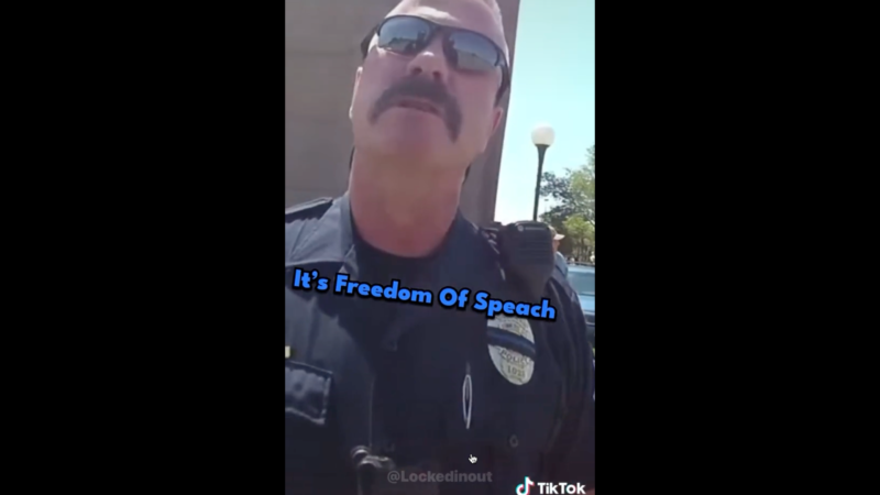 Police commander chides an officer's behavior | @lockedinout/TikTok