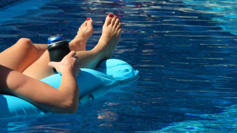 Swimming pool beer can summer fun sporting equipment tariffs free trade Biden Trump